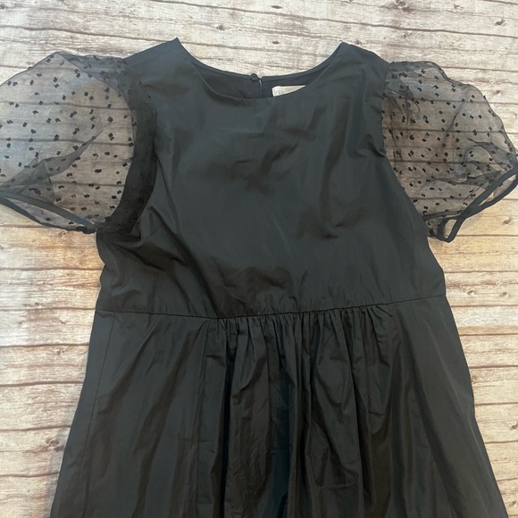 Black Zara dress with mesh sleeves - Picture 2 of 4